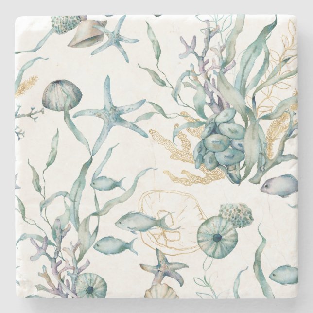 Akvarell Under Havet Korallrev Underlägg (Framsidan)