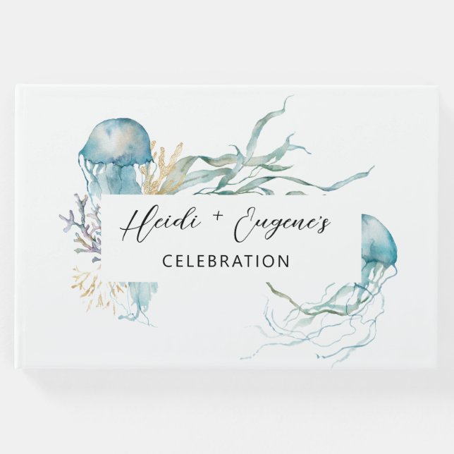 Akvarell under havet Maneter Gästbok (Framsida)