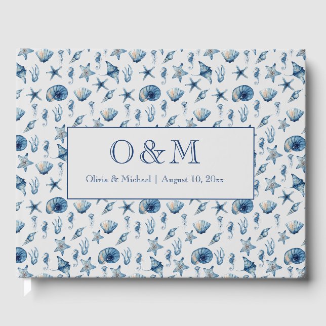 Akvarell Undervattensmönster Gästböcker (Framsida)