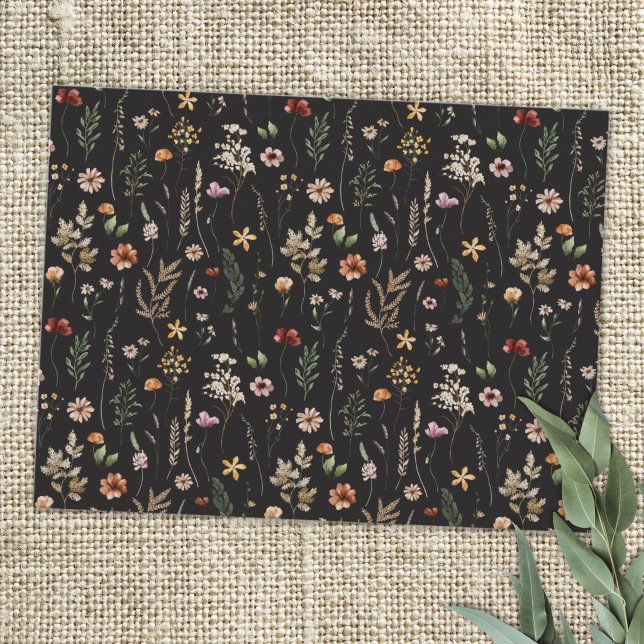 Akvarell Vacker Blommig Vilda blommor Mönster  Vykort (Skapare uppladdad)