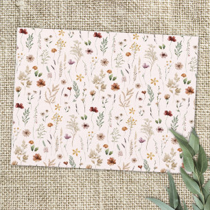 Akvarell Vacker Blommig Vilda blommor Mönster Vykort