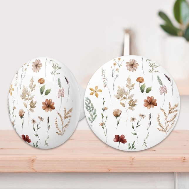 Akvarell Vackra Vilda Blommor Blommönster  Knopp (Skapare uppladdad)