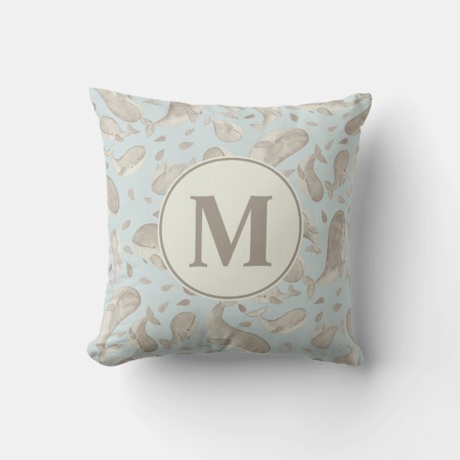 Akvarell Val Paisley Barn | Monogram Kudde (Framsida)