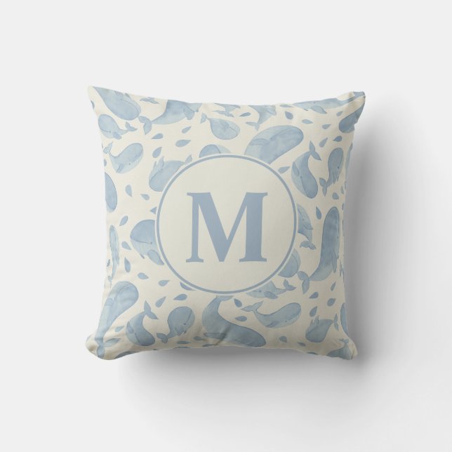 Akvarell Val Paisley Barn | Monogram Kudde (Framsida)