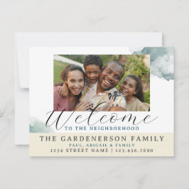 Akvarell Välkommen till Grannskapet  Vykort