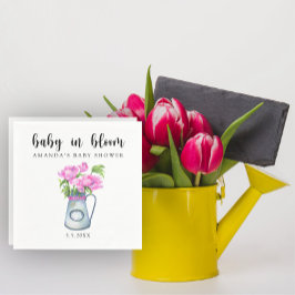 Akvarell vas med blommor - bebis i knopp pappersservett