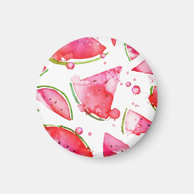 Akvarell Vattenmelon 1 Magnet (Framsidan)