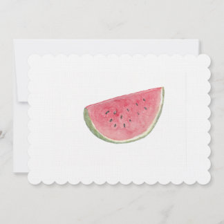 Akvarell Vattenmelon Tack Kort