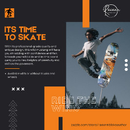 Akvarell Vild Mustang Skateboard
