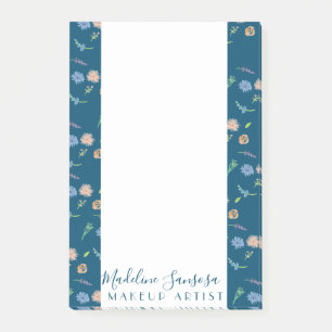 Akvarell Vilda Blommor Botanisk Evenemangsdesigner Post-it Block