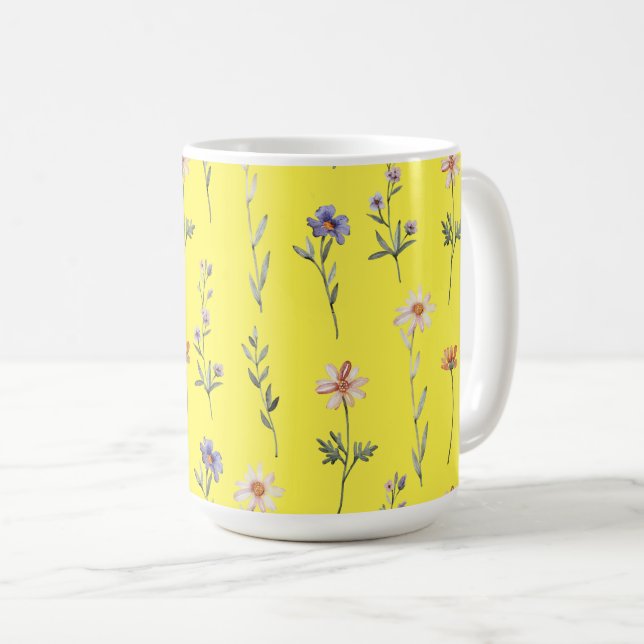 Akvarell Vilda Blommor Kaffemugg (Framsida höger)