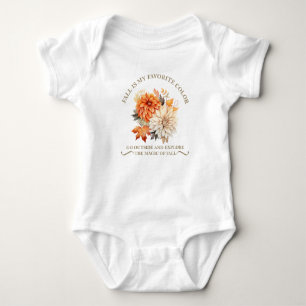 Akvarell vilda blommor och höstlövmönster t shirt