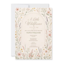 Akvarell Vildblomma Boho Barnkalas