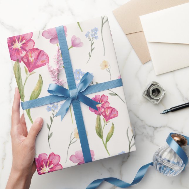 Akvarell Vildblomma  Presentpapper (Gifting)