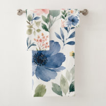 Akvarell Vildblommamönster Modern Botanik