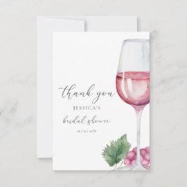 Akvarell Vino före Bröllop Brudtävling Tack Kort