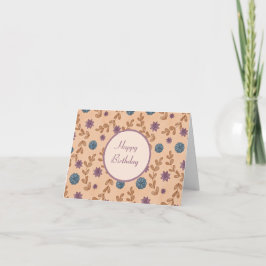 Akvarell Vintage Blommor Kort