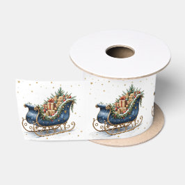 Akvarell Vintage Julsläde