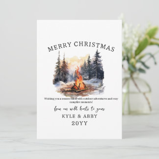 Akvarell Vinter Tall Trädfyr Jul Inbjudningar