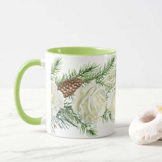 Akvarell Vinterblommor Mugg (Med munk)