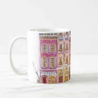 Akvarell Vinterbyn Julstaden Kaffemugg