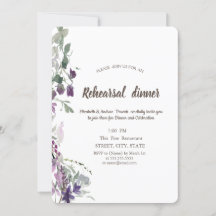 Akvarell Violett Vildblomma Övningsmiddag
