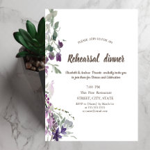 Akvarell Violett Vildblomma Övningsmiddag