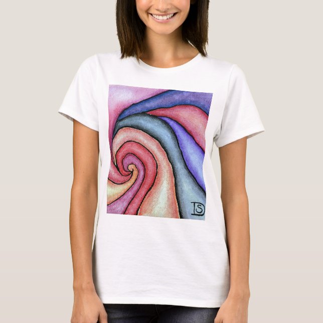 Akvarell virvel t-shirt (Framsida)