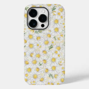 akvarell vita blommor mönster