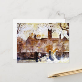 Akvarell watercolor helg vykort