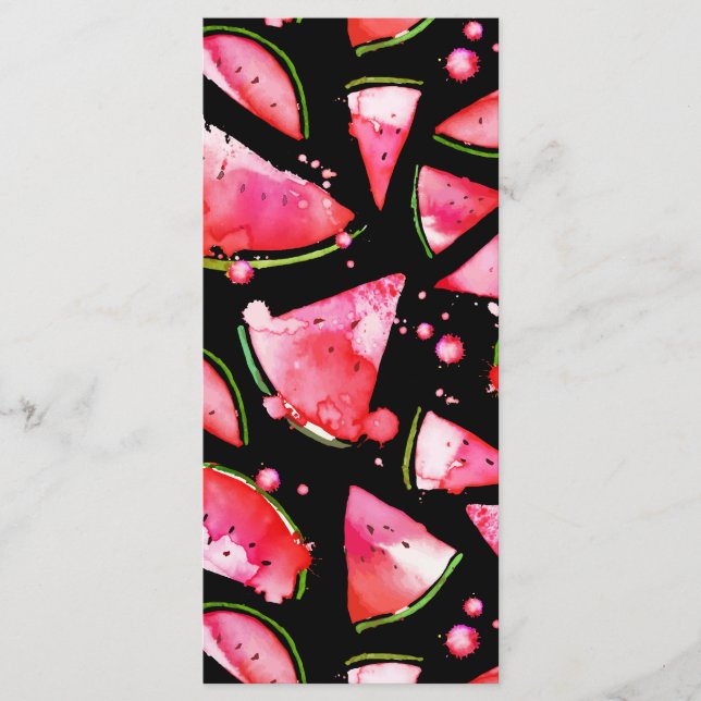 Akvarell Watermelon 2 Meny (Framsida)