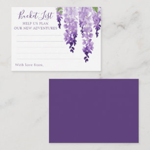 Akvarell Wisteria Lila Syren Blommig Bröllop Rådkort