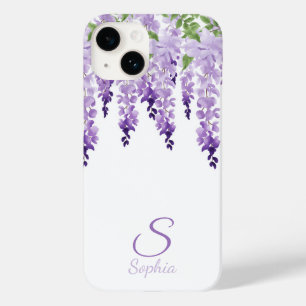 Akvarell Wisteria Personligt Namn Monogram