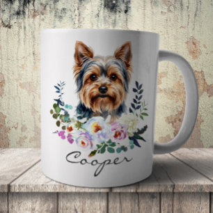 Akvarell Yorkshire Terrier Kaffemugg