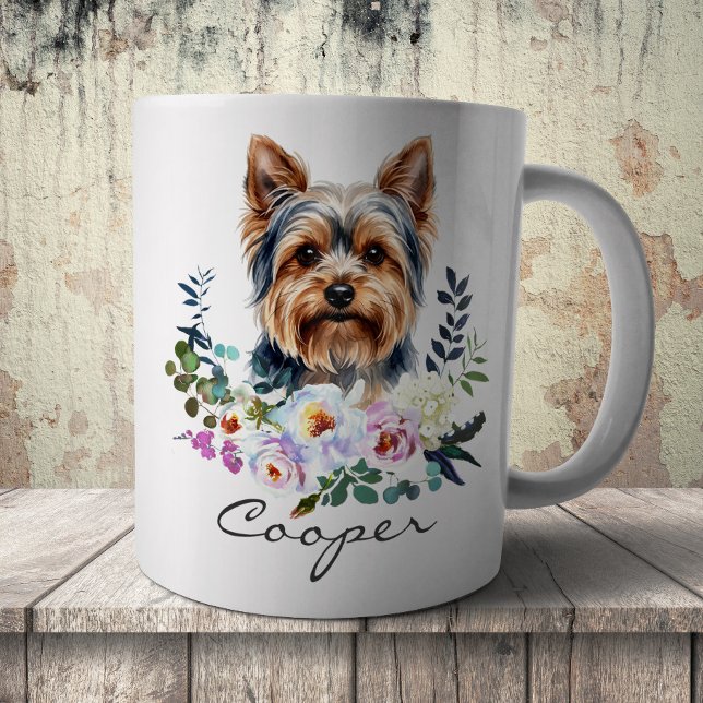 Akvarell Yorkshire Terrier Kaffemugg (Skapare uppladdad)