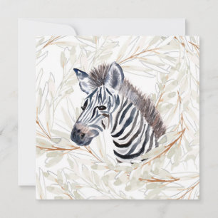 Akvarell Zebra Kort