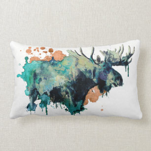 Akvarellälg Pillowb Lumbarkudde