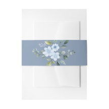 Akvarellblå Blommig