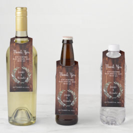 Akvarellblad rustik trä Bröllop Tack