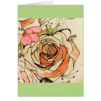 Akvarellblom 3 hälsningskort