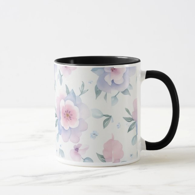 akvarellblommig kaffemugg (Höger)