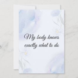 Akvarellblommig medveten affirmationskonst julkort