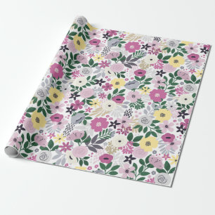 Akvarellblommönster Presentpapper