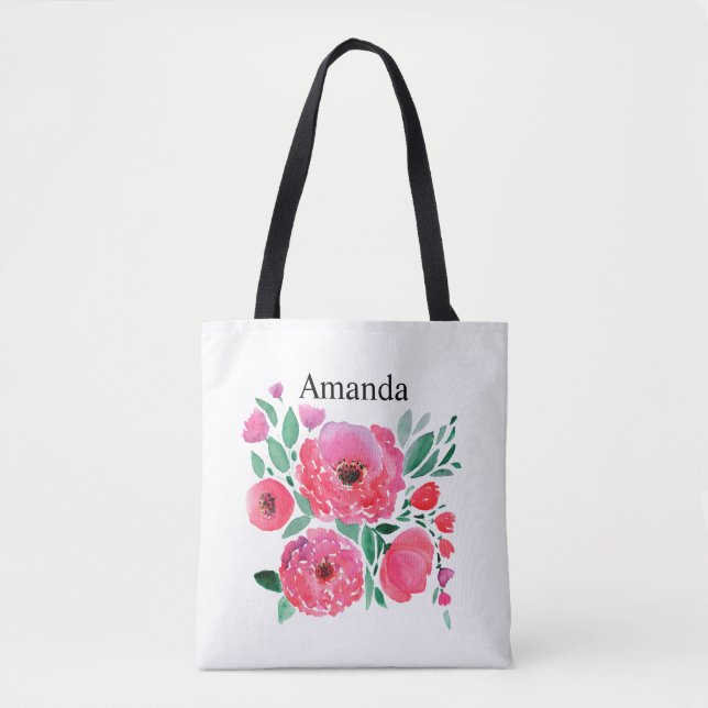 Akvarellblommor, bukett 2. tygkasse (Framsida)