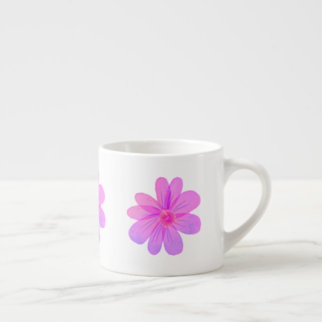 Akvarellblommor  espressomugg (Höger)