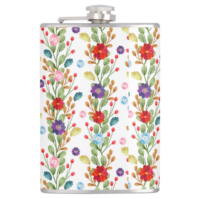 Akvarellblommor Färgrik Mönster-67488 Fickplunta (Framsidan)