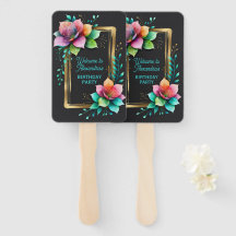 Akvarellblommor - Guldram 34 + din text