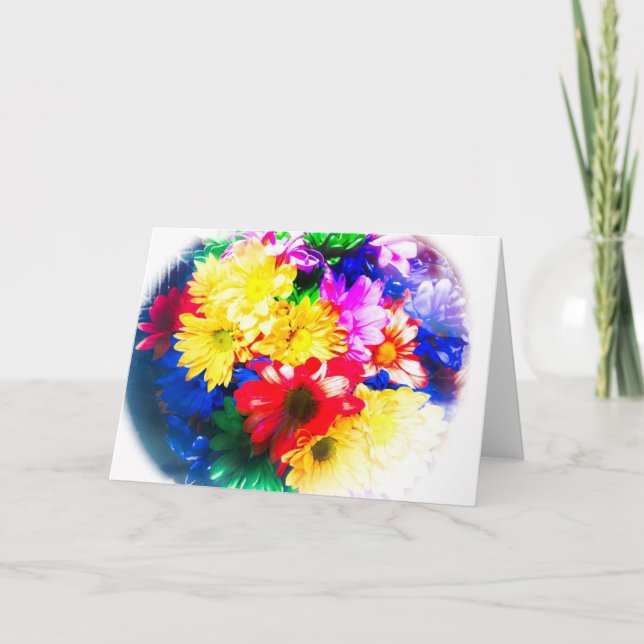 Akvarellblommor Kort (Framsida)