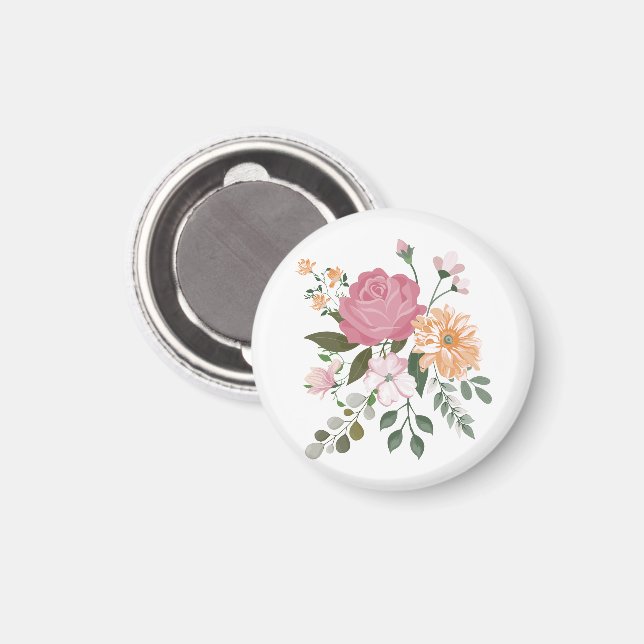 Akvarellblommor  magnet (Front/Back)