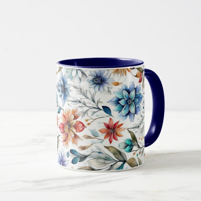 Akvarellblommor Mugg (Framsida höger)
